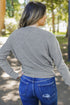 Wrap V Neck Waffle Sweater